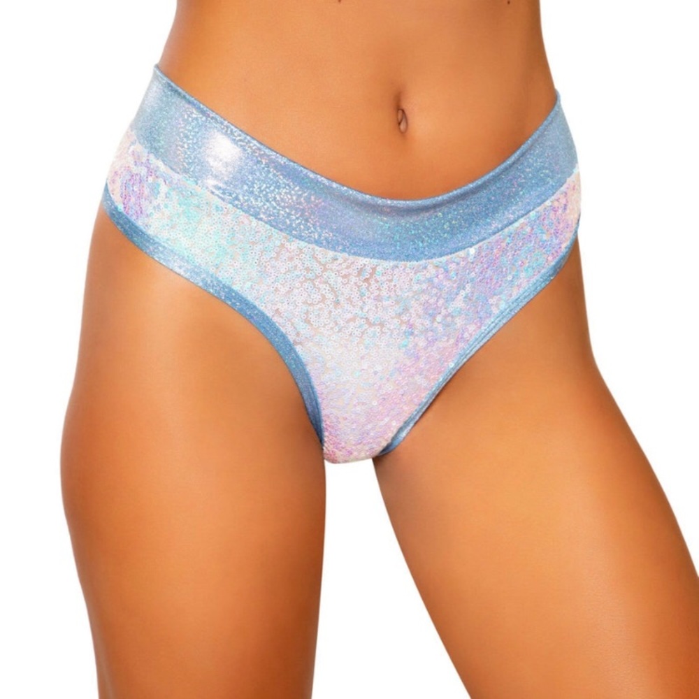 Sparkly Sequin Rave Bottoms (Thong Back) *UNWORN*